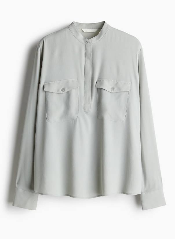 H&M - BAND-COLLAR BLOUSE