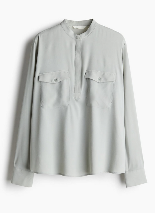 H&M - BAND-COLLAR BLOUSE