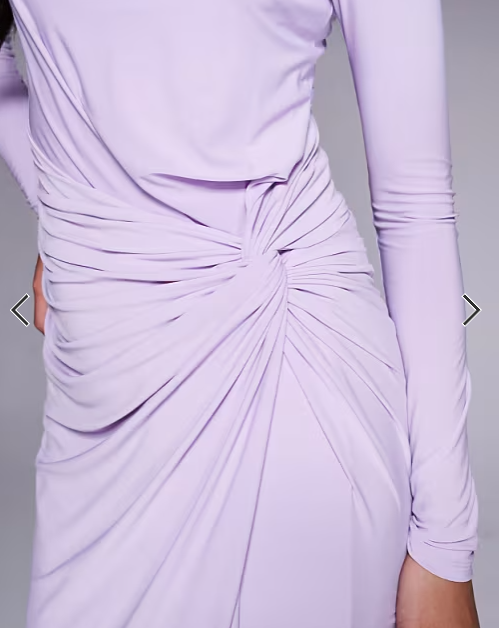 Daska twist front dress in lilac