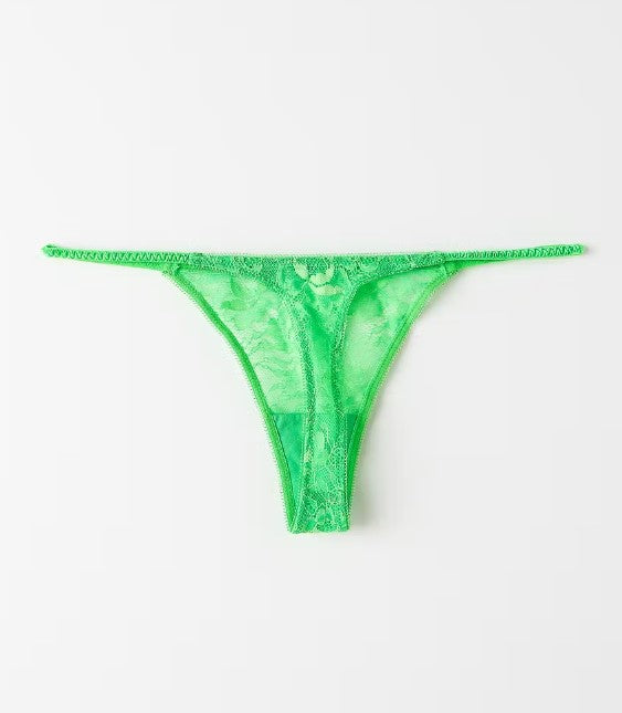 Annie lace thong - Strong Green