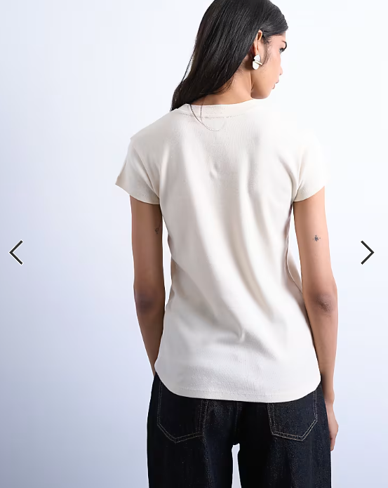 Topshop everyday tee in stone