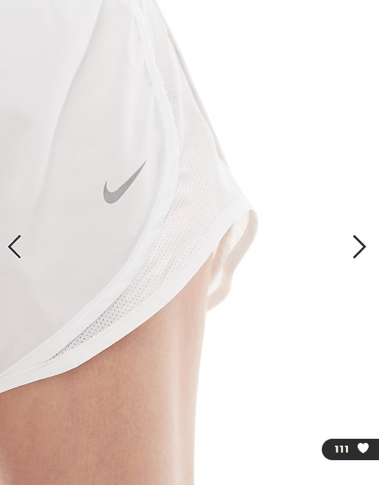 Nike Running Tempo Dri-FIT mid rise 3 inch shorts in white