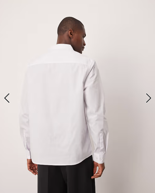 ASOS DESIGN regular fit shirt in white
