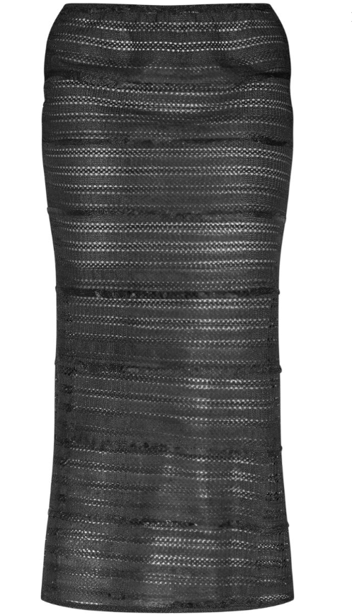 Petite Black Extreme Low Waist Maxi Skirt