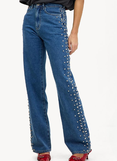 Loavies-Blue jeans with rhinestones