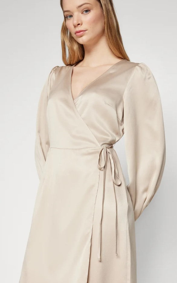 VILA VIELLIE WRAP ANKEL DRESS - Occasion wear - feather gray