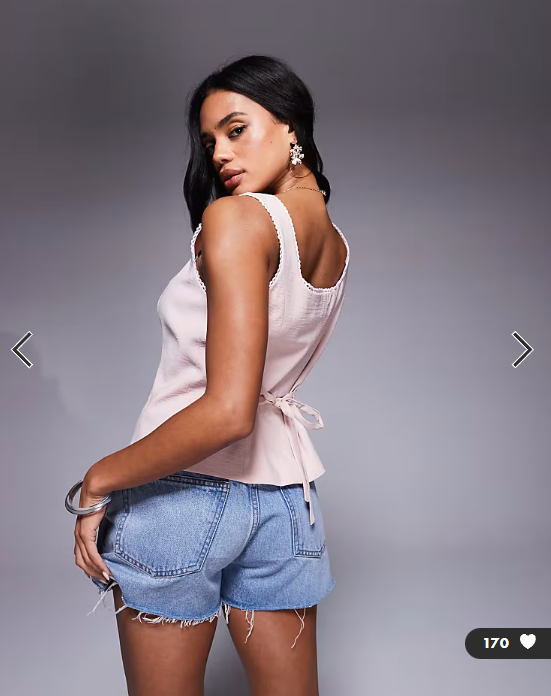 River Island - cami waistcoat in light pink