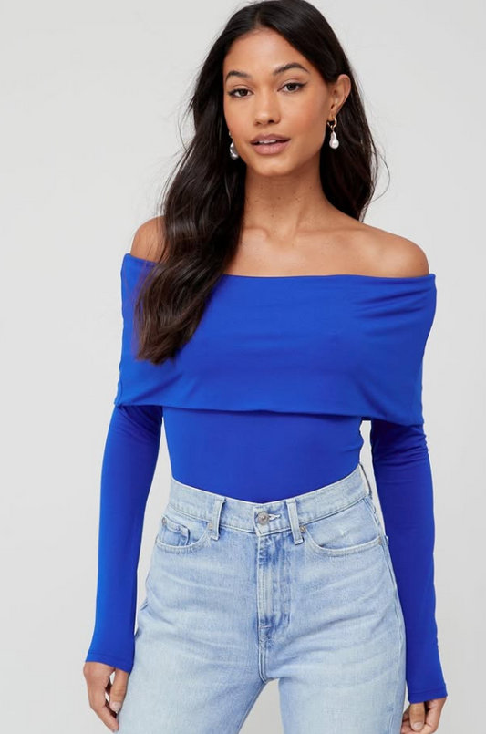 V By Very - plus - Off shoulder top Blue