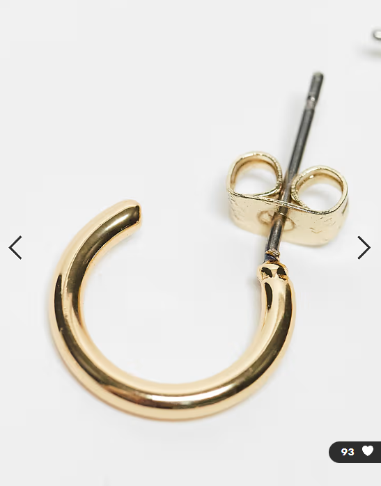 Pieces 18k plated 3-pack everyday huggie and hoop earrings in gold