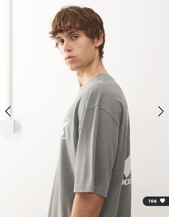 COLLUSION grey logo t-shirt