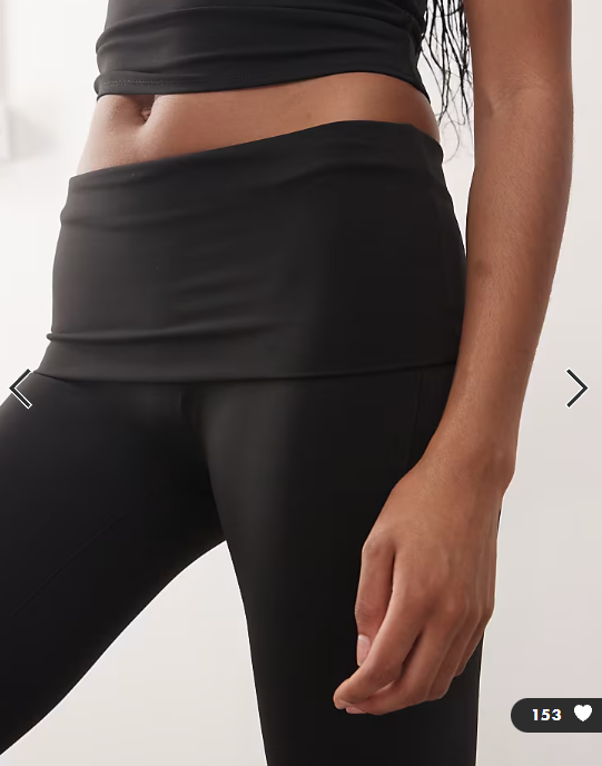 Weekday mix and match yoga seamless stretch flared leggings in black