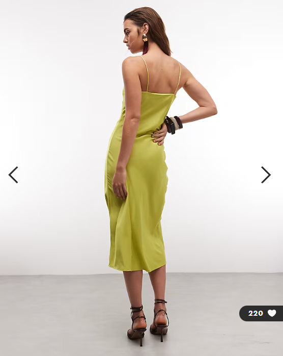 ONLY cowl neck midi dress in light green