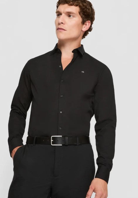 Calvin Klein SLIM SHIRT - Shirt - black