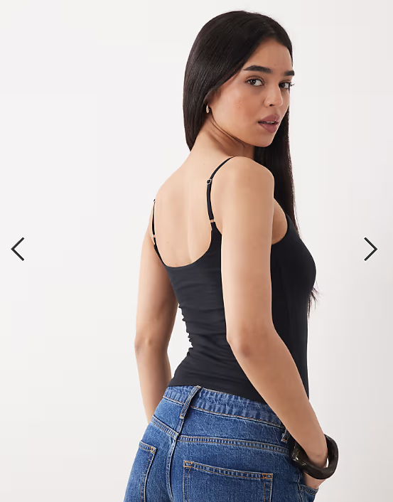 Abercrombie & Fitch bra free 90s seamless tank top in black
