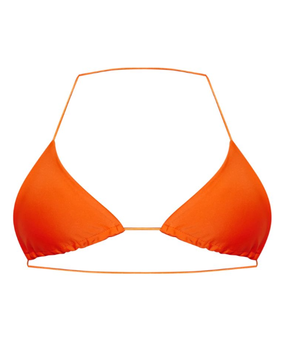 Bright Orange Triangle Tie Back Bikini Top