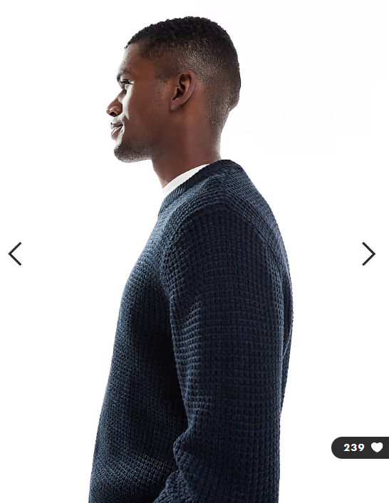 Jack & Jones crew jumper in speckled navy