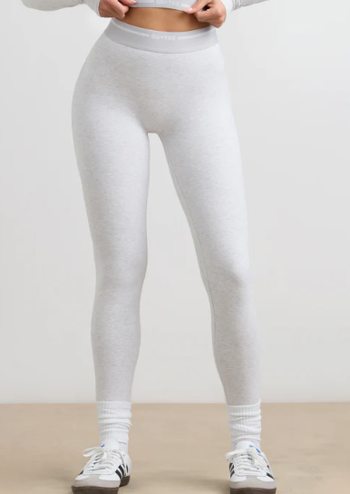 Bo+tee - High-Waist Leggings in Grey Marl