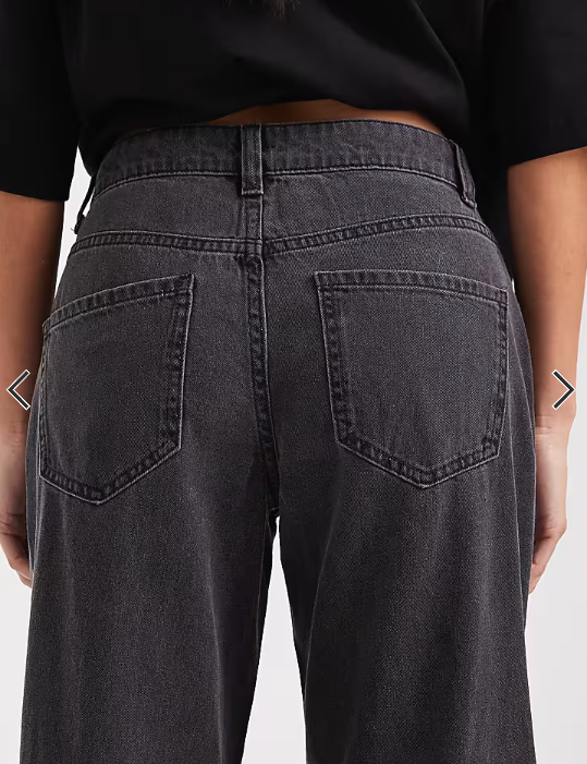 Vero Moda Petite Kirsa mid rise straight leg jeans in medium grey wash
