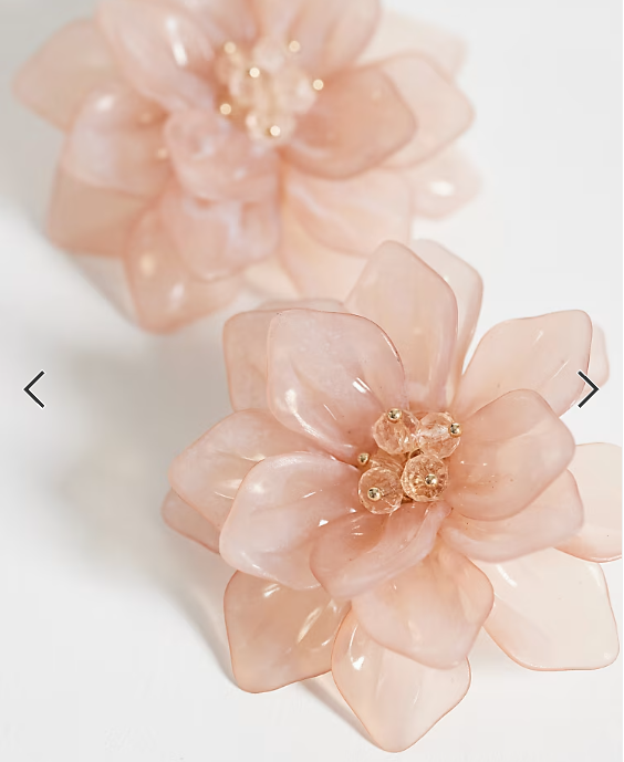 ALDO daphney statement acryllic flower earrings in pink