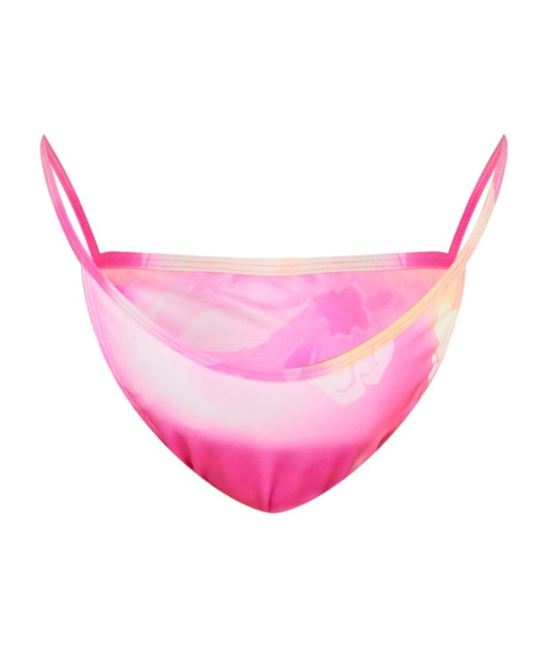 Plus Pink Floral High Leg Bikini Bottoms