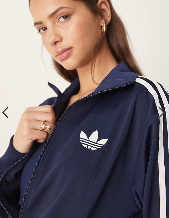 adidas Originals Firebird track top in navy