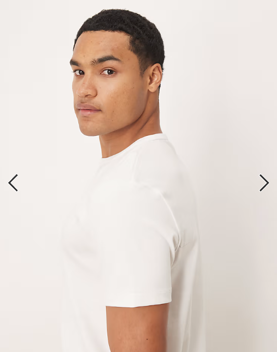ARKET pure cotton heavyweight slim fit t-shirt in white.