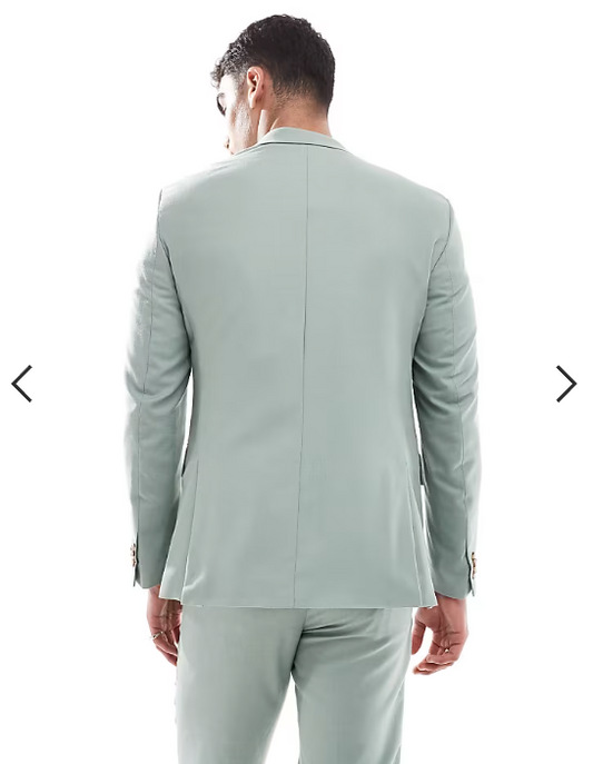 Jack & Jones super slim suit jacket in light green