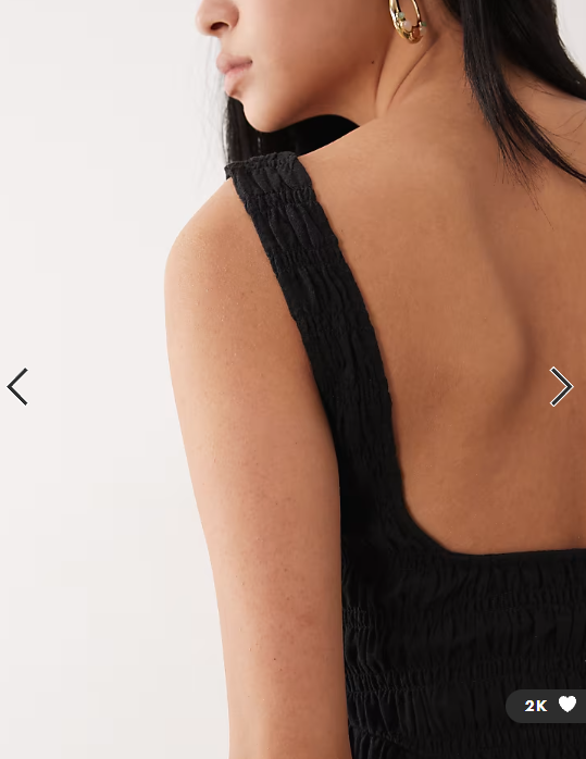 ASOS DESIGN Tall Selina beach shirred maxi dress in black