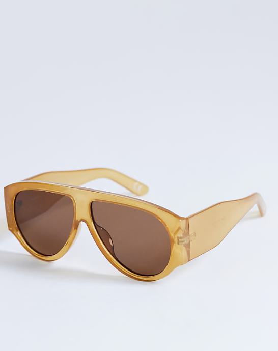 Topshop zante aviator sunglasses in milky orange