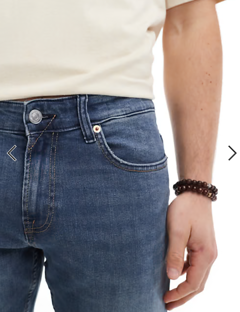 ONLY & SONS Edge straight fit carpenter jean in dark wash blue