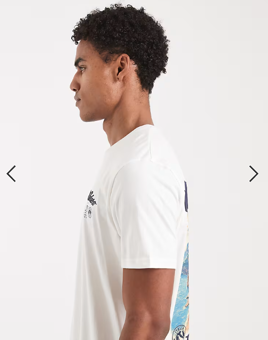 Brave Soul short sleeve scenery graphic t-shirt in white.