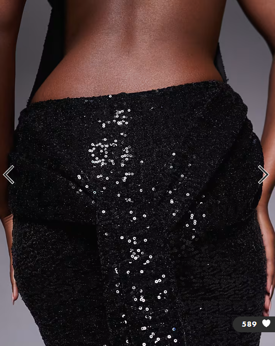 ASOS DESIGN sequin sleeveless with open back with sash detail maxi dress in black