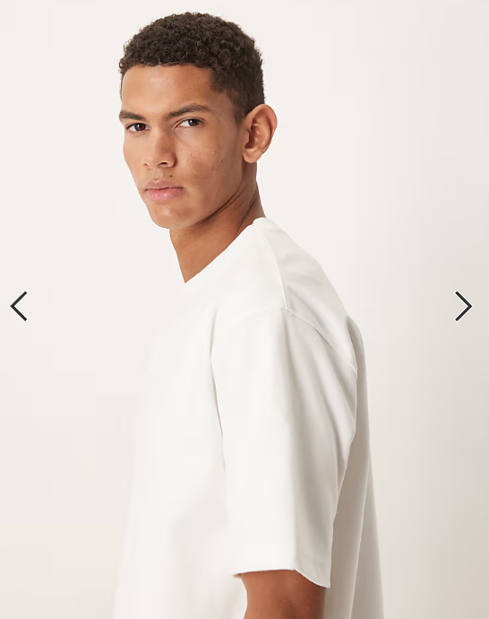 ASOS DESIGN premium interlock relaxed t-shirt in white.
