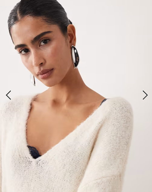 Vila oversized knitted jumper dress in birch cream