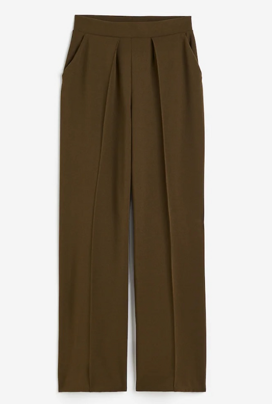 H&M - HIGH-WAIST PANTS- Khaki