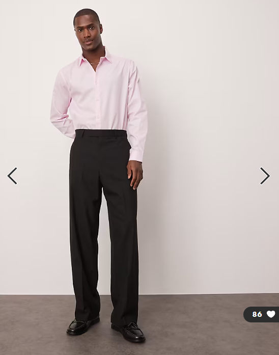 ASOS DESIGN formal easy iron poplin regular shirt in light pink