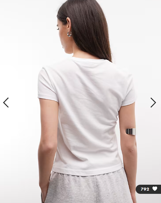 Weekday 90s baby tee in white