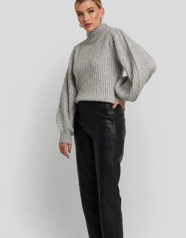 Puff Sleeve Knitted Jumper