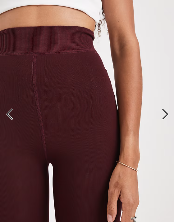 Asos - New Look fleeced lined leggings in burgundy