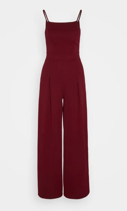 WAL G. STRAPPY SQUARE NECK - Jumpsuit - wine