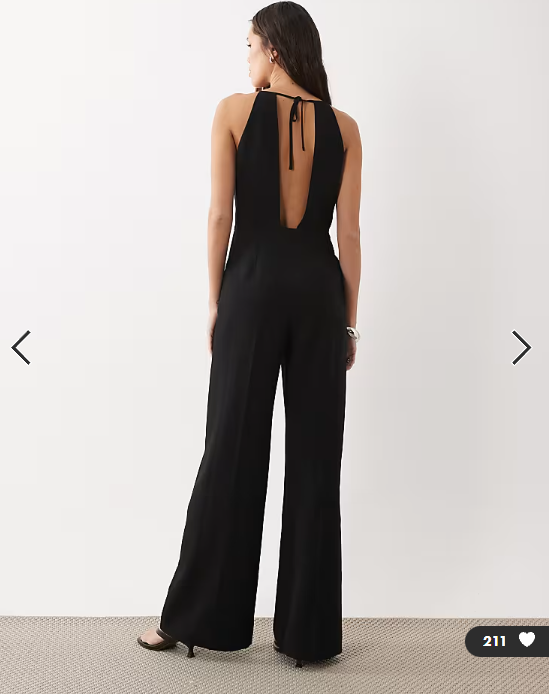 Mango Halterneck Backless Jumpsuit