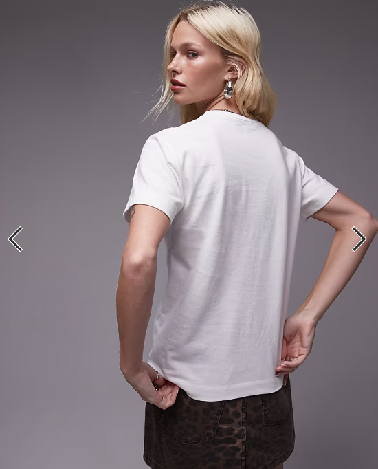 Topshop boxy tee in white