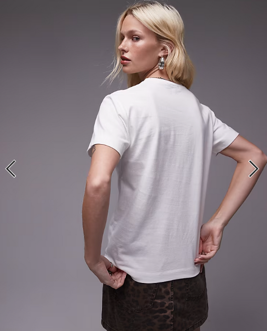 Topshop boxy tee in white