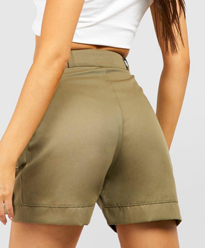 boohoo Cargo Shorts Khaki