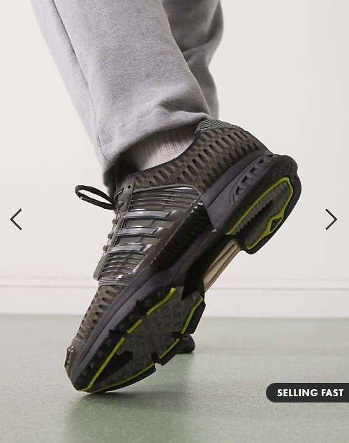 adidas Originals Climacool trainers in dark green and black