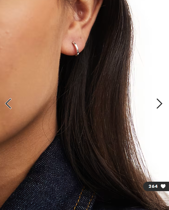 Kingsley Ryan 10mm flat hoop earrings in sterling silver
