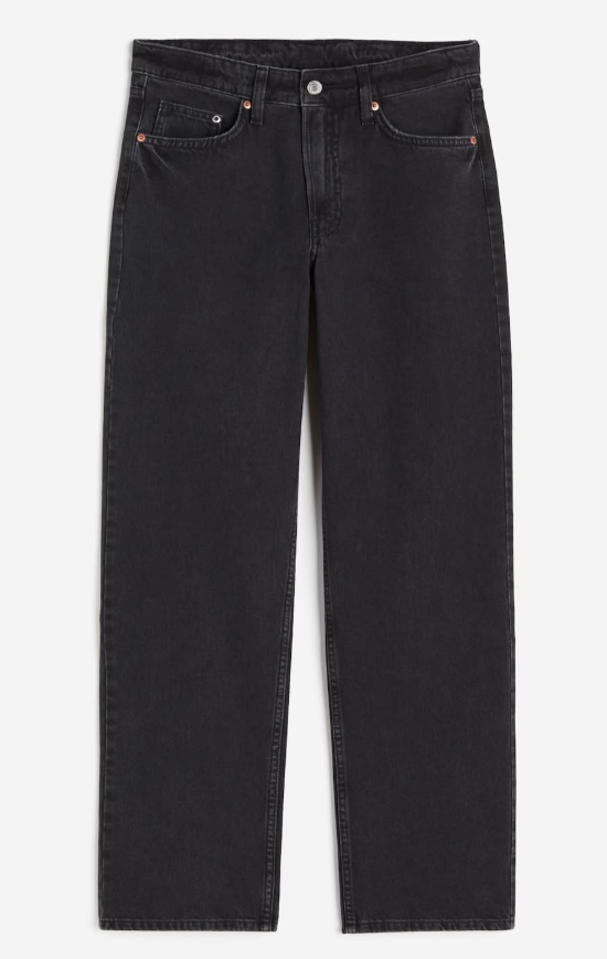 H&M - SUPER BAGGY LOW Waist JEANS- Washed
