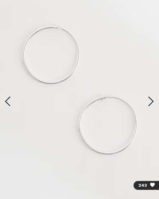 Kingsley Ryan 18mm hoops in sterling silver