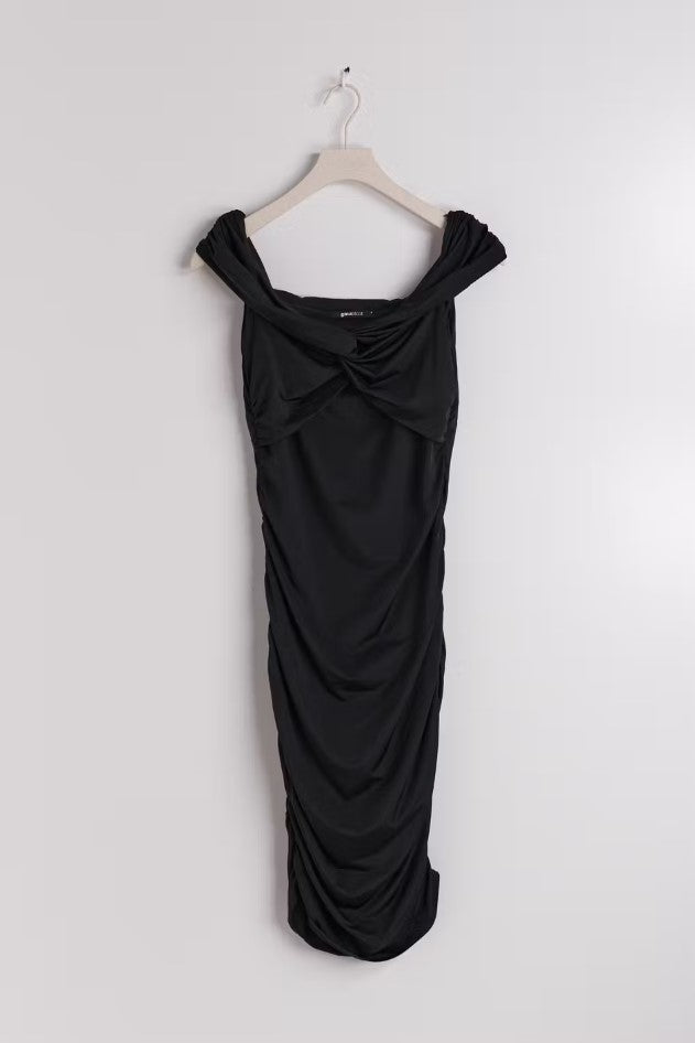 Twisted mini off shoulder dress