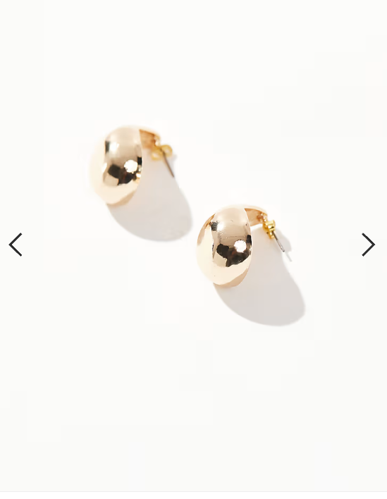 Pieces oversized chunky droplet earrings in gold